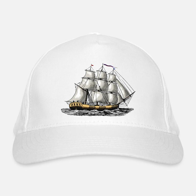 Segelschiff Bio-Baseballkappe