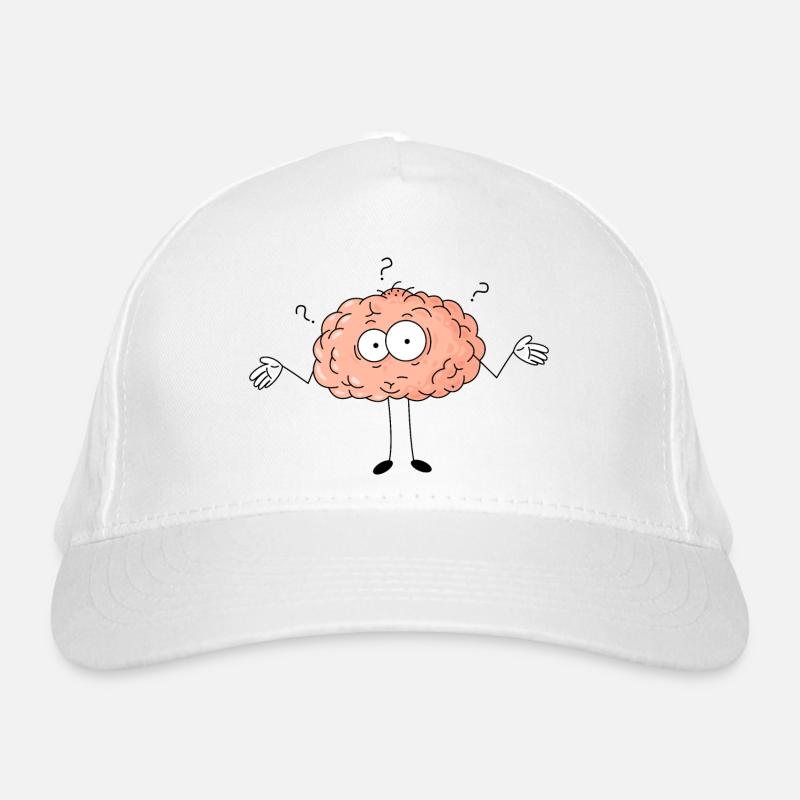 Comic Brain Wonder Point d’interrogation - Casquette classique bio - blanc