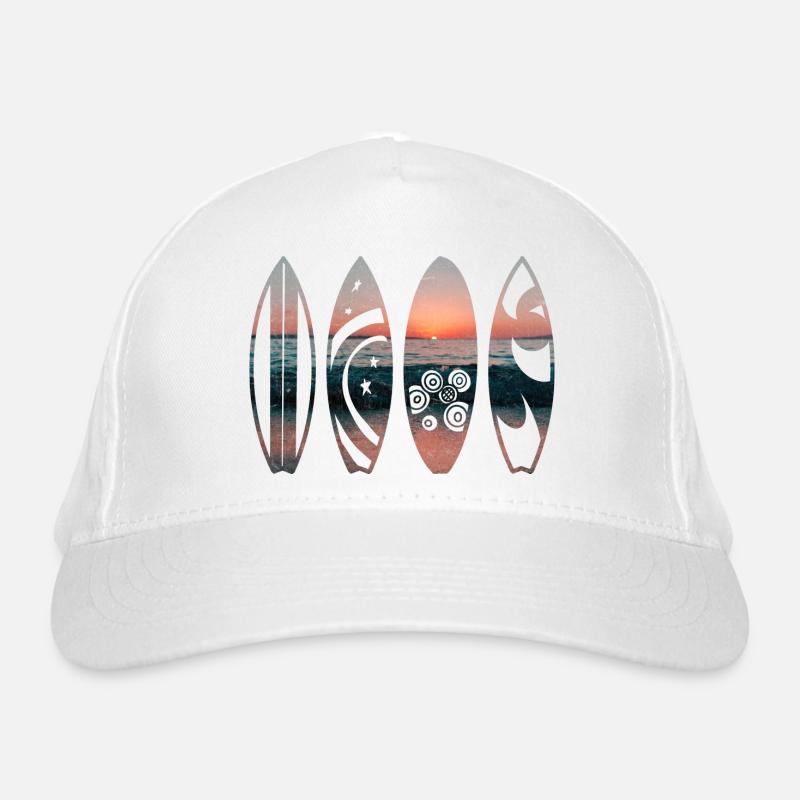 Sunset Surfbretter Bio-Baseballkappe