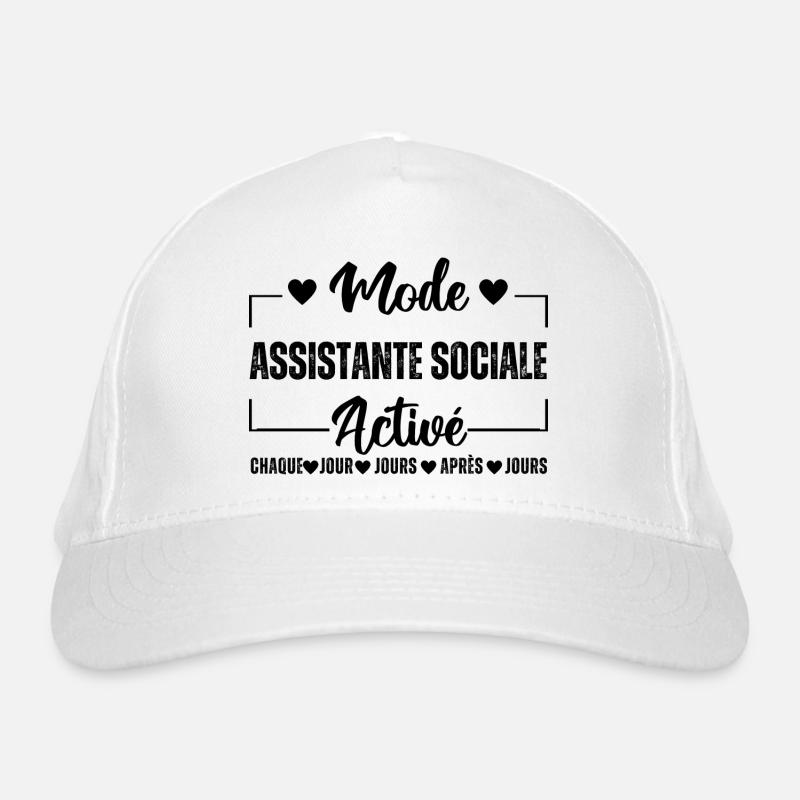 Mode assistante sociale activé humour cadeau Casquette classique bio