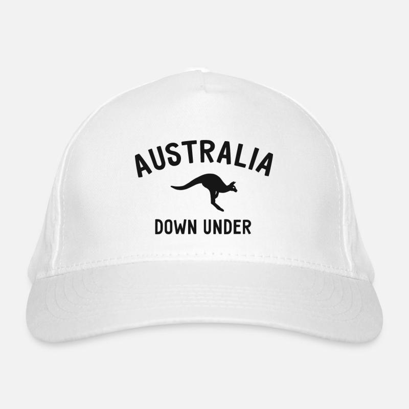 Australia - Down Under - Australien - Känguru Bio-Baseballkappe