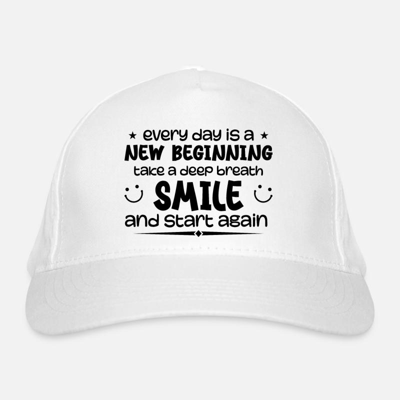 Jeder Tag ist ein Neuanfang - Inspirierend Bio-Baseballkappe