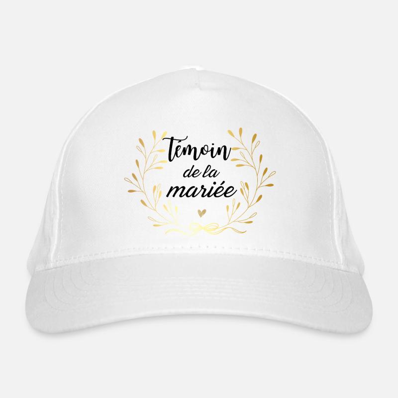 Témoin de la mariée couronne doré Casquette classique bio
