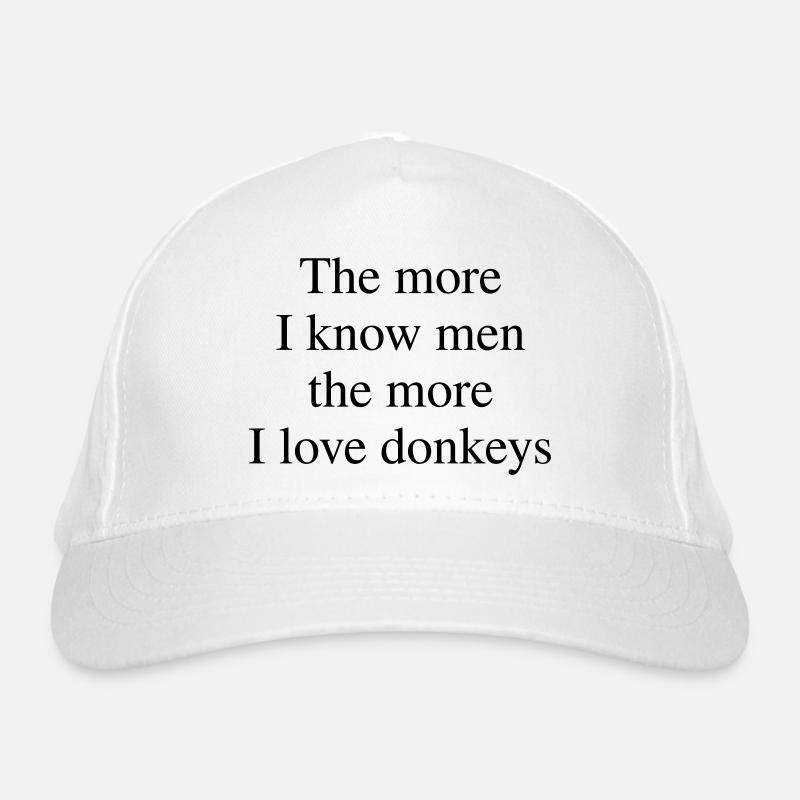 Plus j’aime les ânes Casquette classique bio