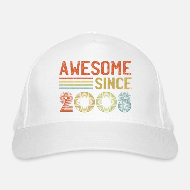 Retro 2000s Inspired Typography Design Organic Baseball Cap