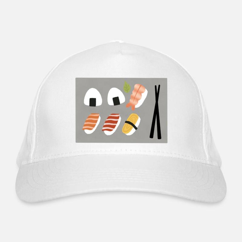 Ensemble d’illustrations de sushis minimalistes Casquette classique bio