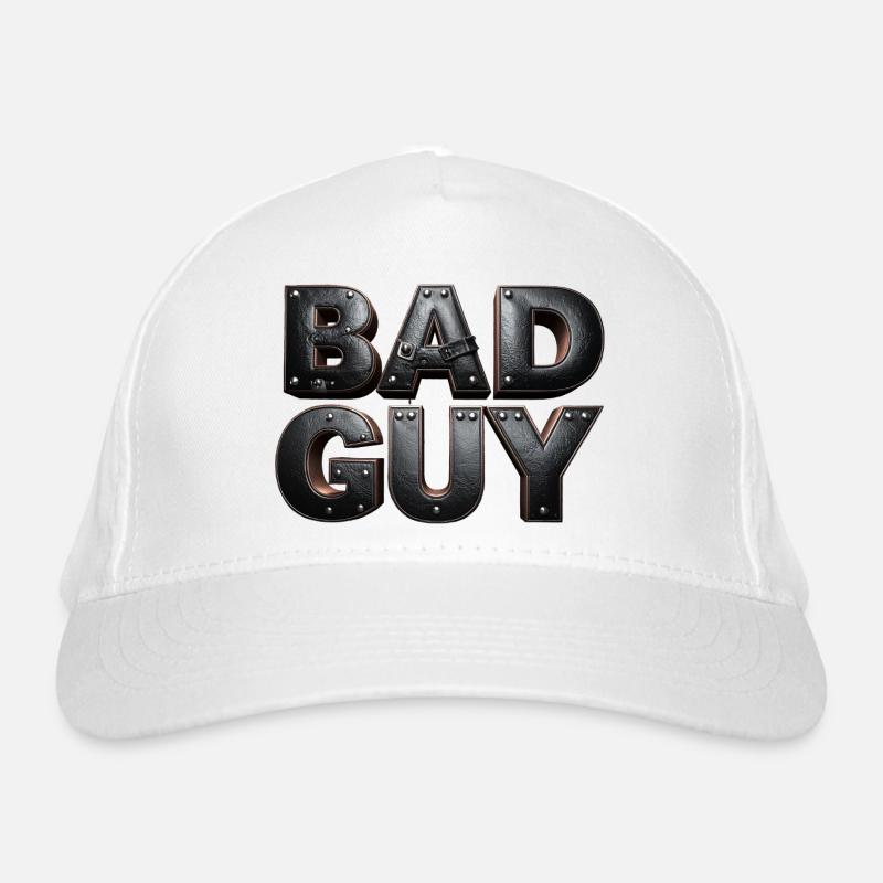 Bad Guy - Lettres 3D dans le style cuir Casquette classique bio