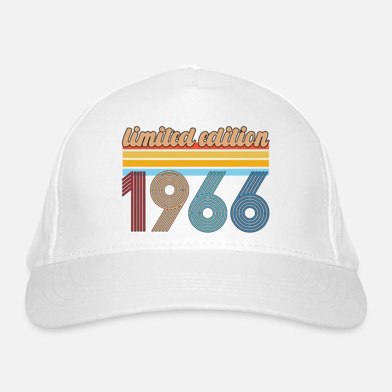 Vintage-Geburtstag 1966 Retro-Geschenk, geboren 1966 Bio-Baseballkappe
