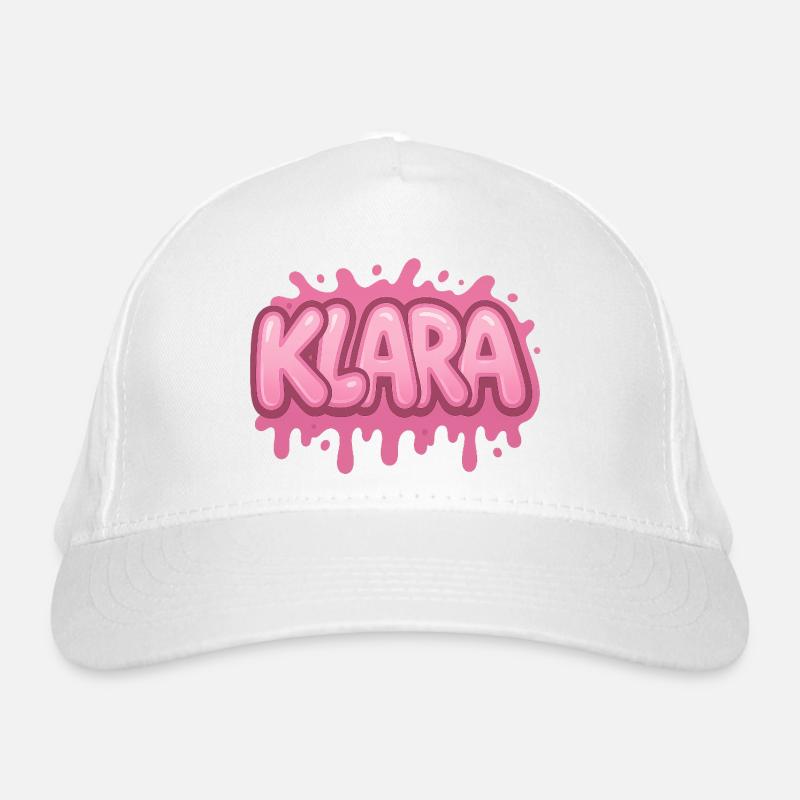 Graffiti  KLARA Prénom cadeau idéal imprimable sur Casquette classique bio