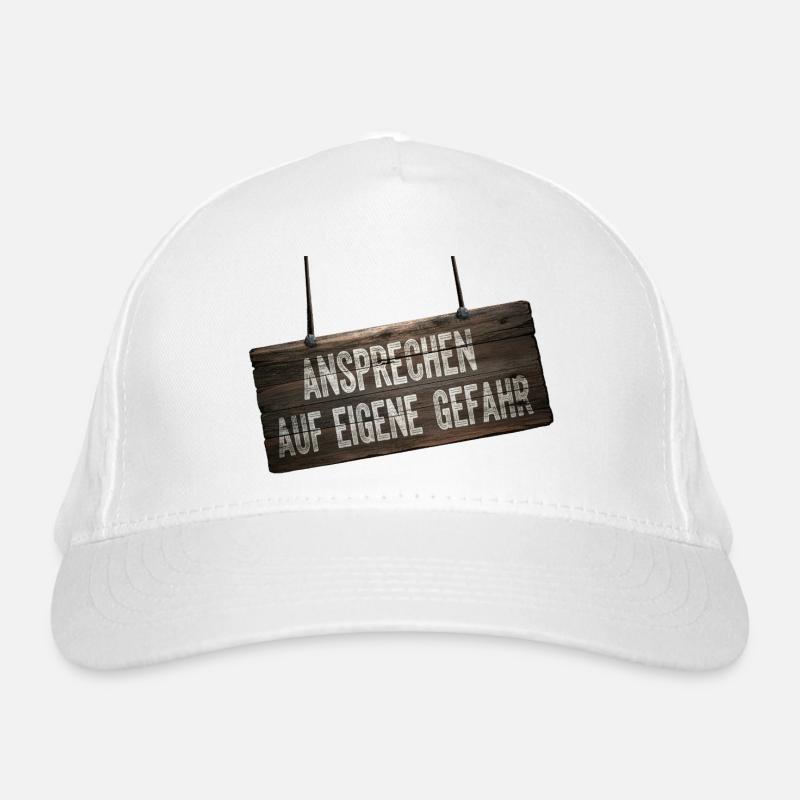 Address at Your Own Risk – Humor Shield Organic Baseball Cap