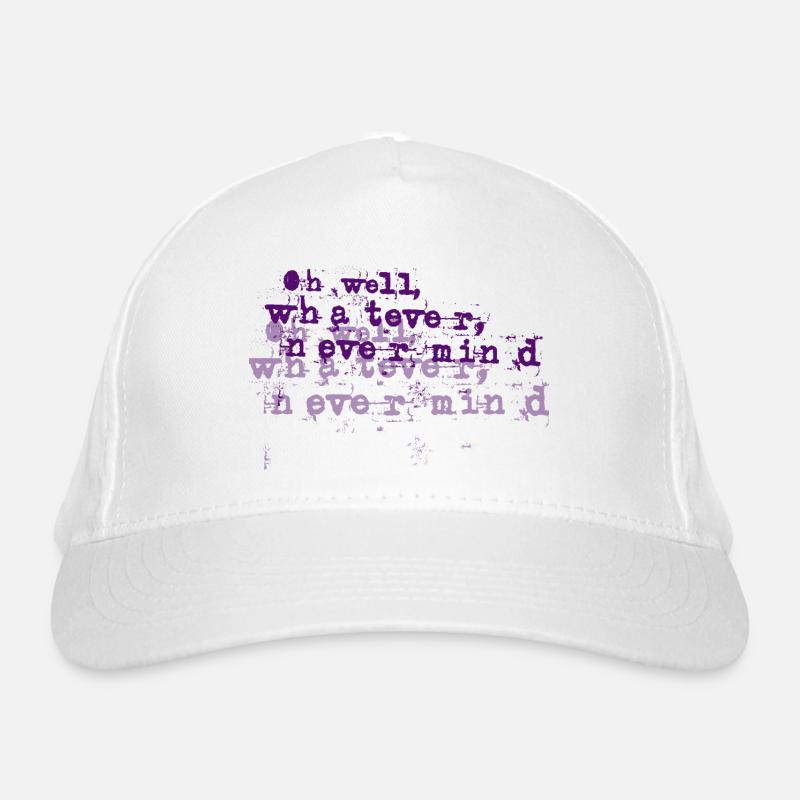 Explosion typographique grunge violette - laisse tomber Casquette classique bio