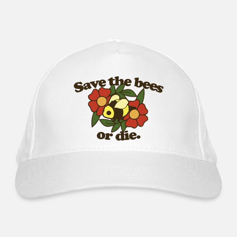Rette die Bienen oder stirb Bio-Baseballkappe