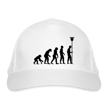 Funny Evolution Design Phone - Organic Baseball Cap - white - Front