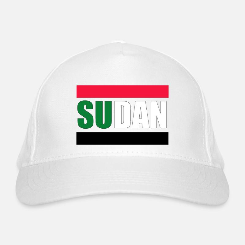 FREE SUDAN - Bio-Baseballkappe - Weiß