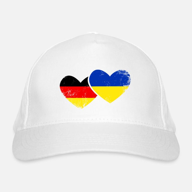 J’aime l’Ukraine Allemagne Drapeau Drapeau Cœur Casquette classique bio