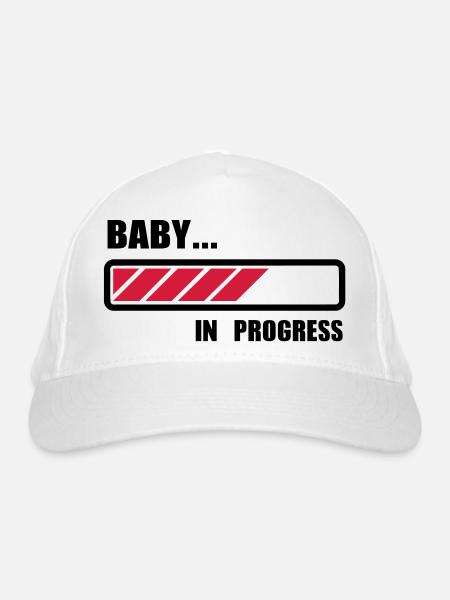 Baby loading - Bio-Baseballkappe - Weiß - Vorne
