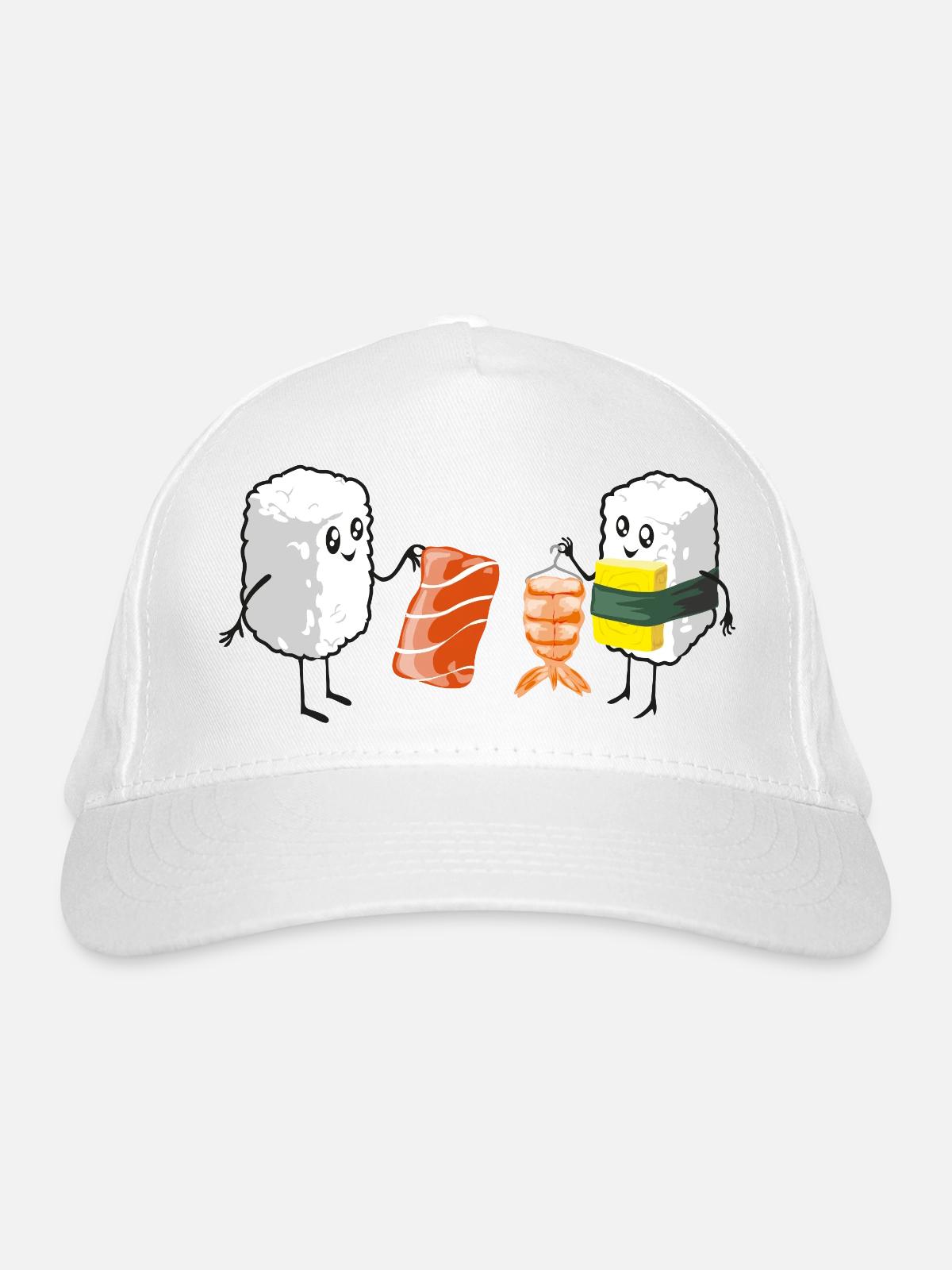 Sushi Shopping - Bio-Baseballkappe - Weiß - Vorne
