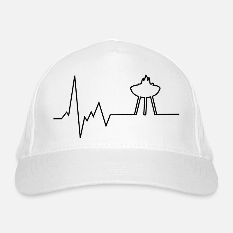 heartbeat bbq Organic Baseball Cap