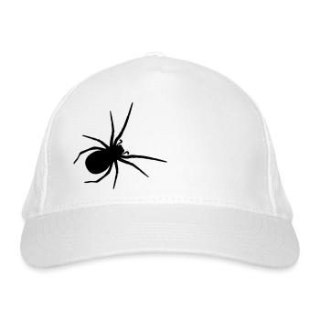 fette Spinne zu Halloween - Bio-Baseballkappe - Weiß - Vorne