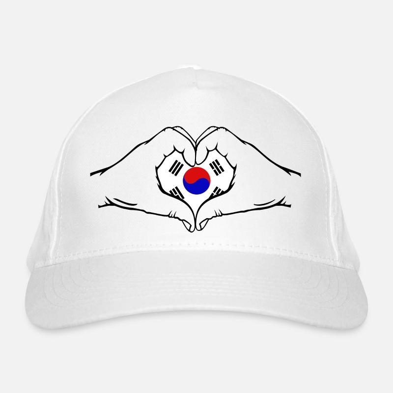 Drapeau de la Corée du Sud Aiguilles Forme De Coeur Casquette classique bio