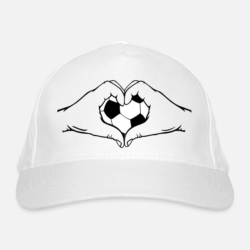 Soccer Love Heart Shape Organic Baseball Cap