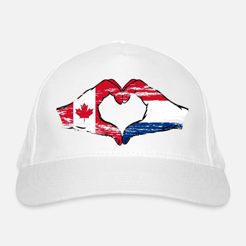 Canada Holland heart shape with hands used Organic Baseball Cap