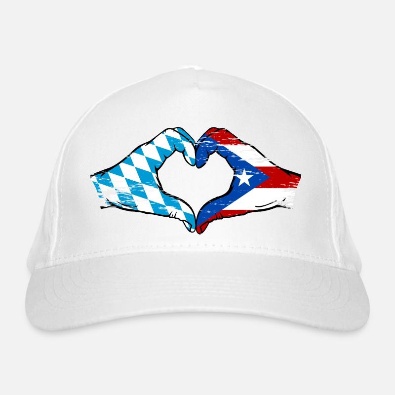 Bavière, Costa Rica, drapeau, aiguilles, forme de coeur utilisé Casquette classique bio
