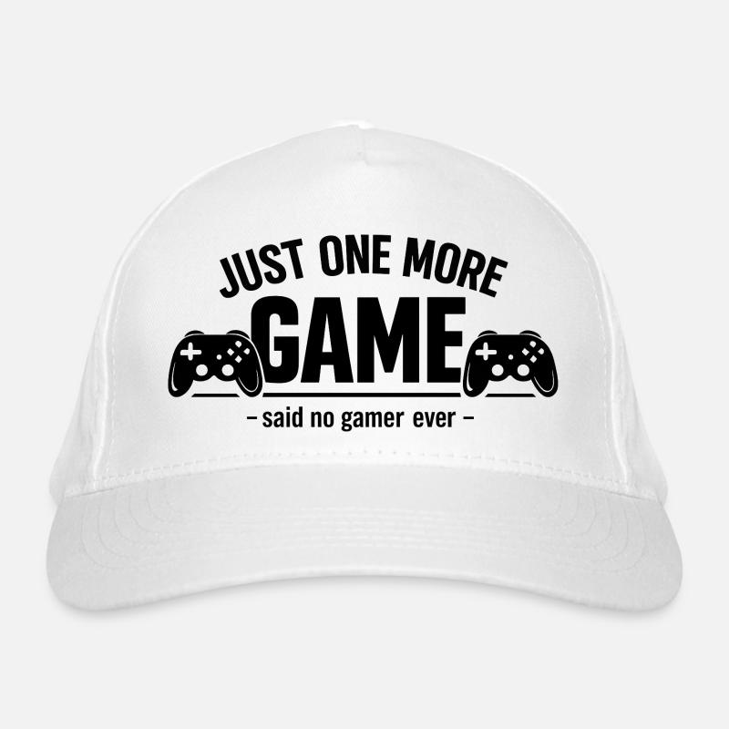 Just One More Game - Organic Baseball Cap - white