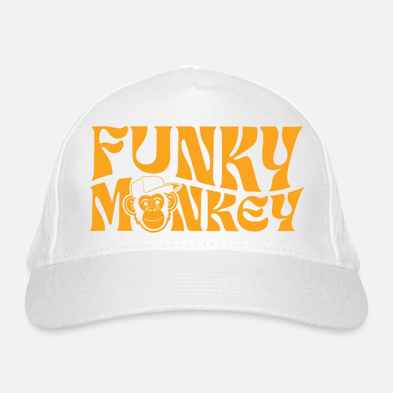 Funky Monkey Retro-Typografie Bio-Baseballkappe