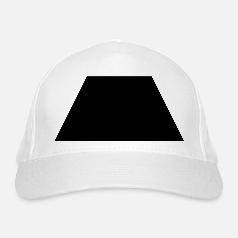 black trapezoid Organic Baseball Cap