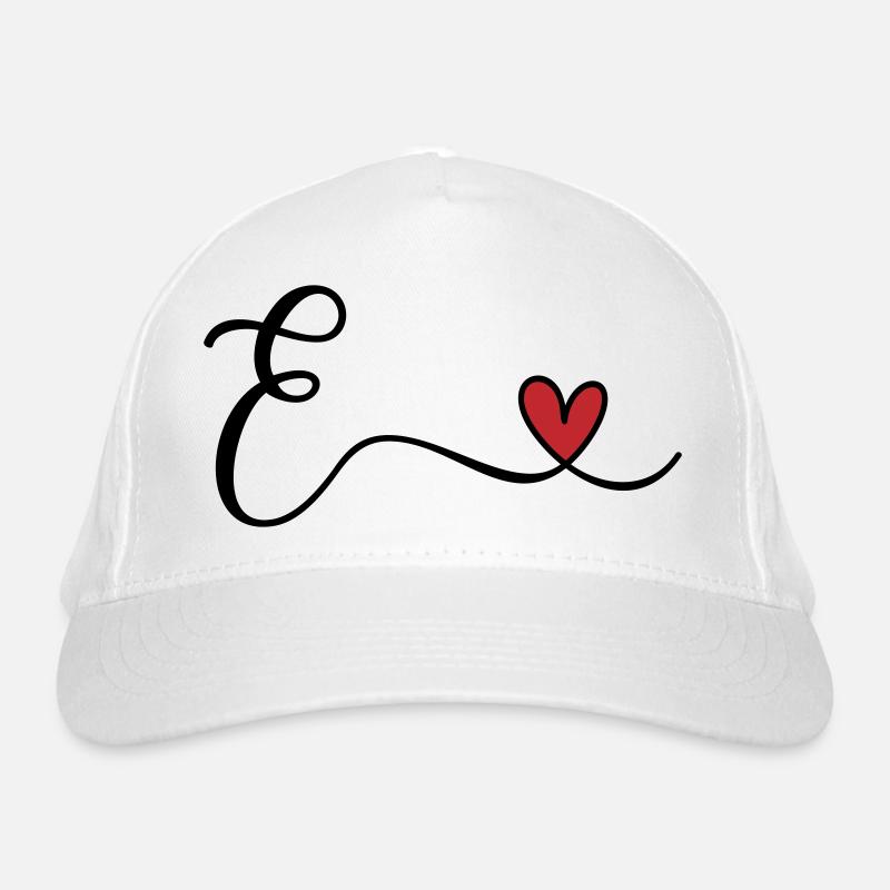 Letter E Monogram Organic Baseball Cap