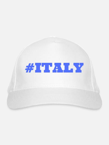 #Italy - Bio-Baseballkappe - Weiß