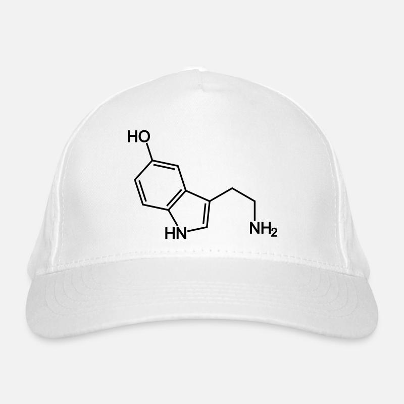 Serotonin Molecule Organic Baseball Cap