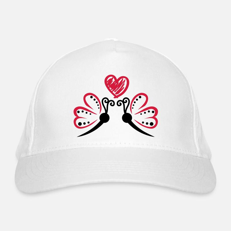 schmetterling liebe Bio-Baseballkappe