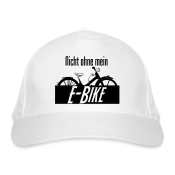 E-Bike Spruch Fahrrad Radfahrer Rad Geschenk - Bio-Baseballkappe - Weiß - Vorne