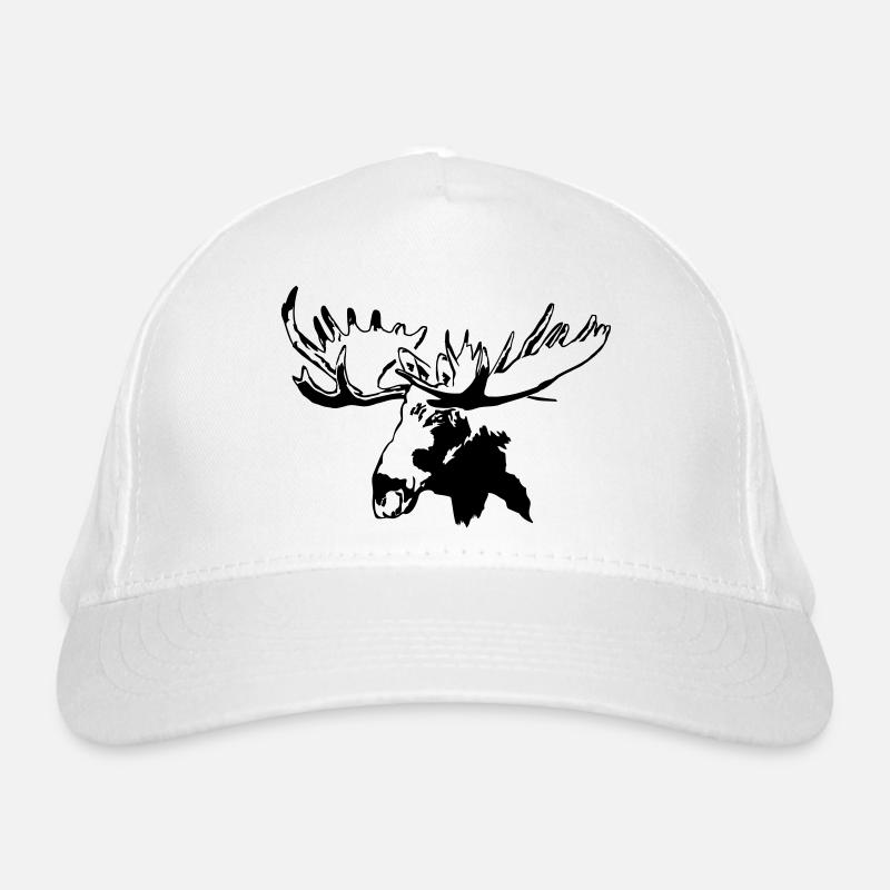 elch - elk - moose - jagd - jäger Bio-Baseballkappe