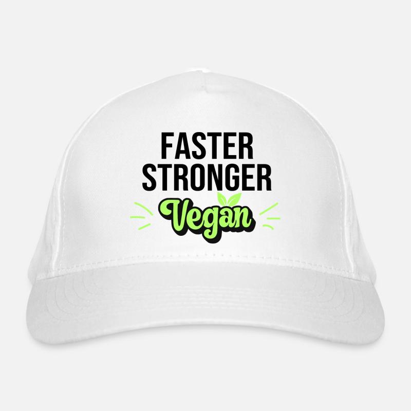 Faster Stronger Vegan Organic Baseball Cap