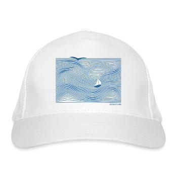 Abenteuer - Bio-Baseballkappe - Weiß - Vorne