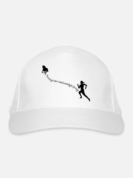 far away - Bio-Baseballkappe - Weiß