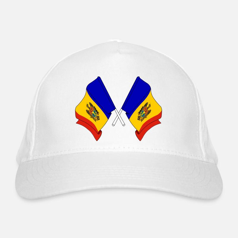 Deux drapeaux Moldavie Casquette classique bio