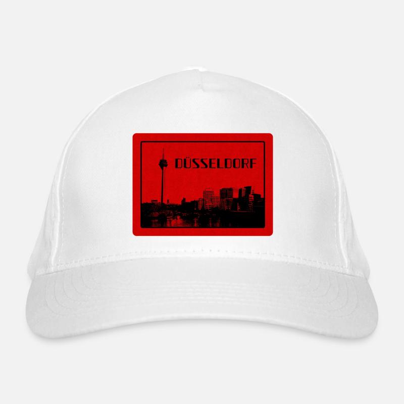 Duesseldorf Skyline Red Edition Organic Baseball Cap