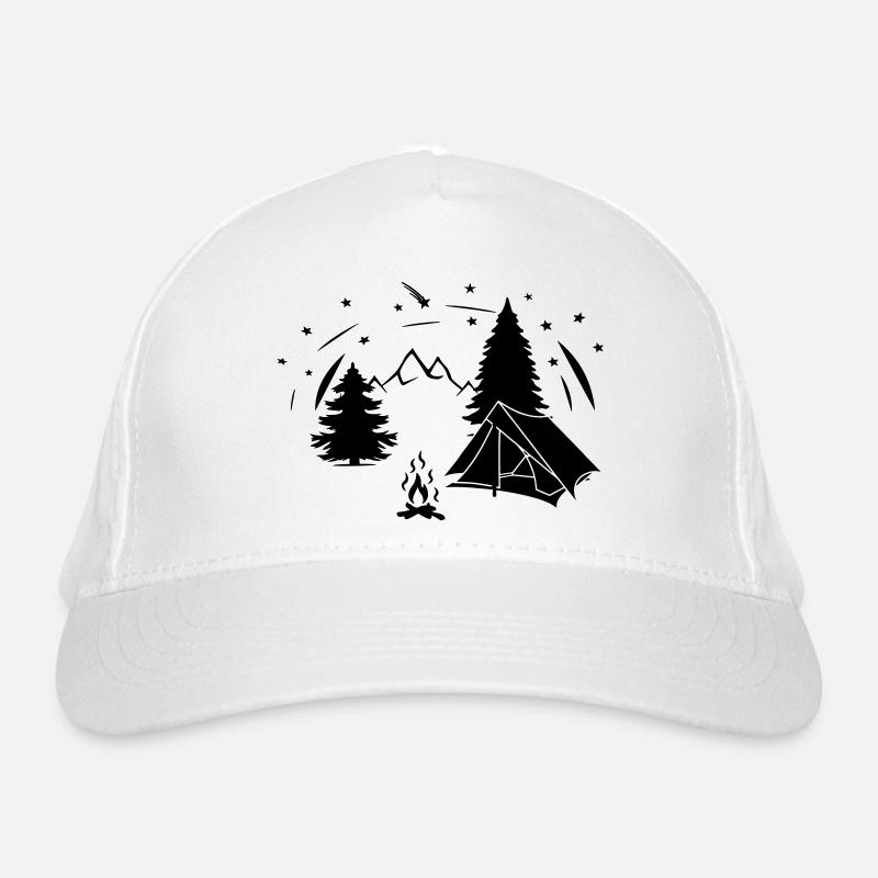 Zelt Sternenhimmel im Wald Bio-Baseballkappe