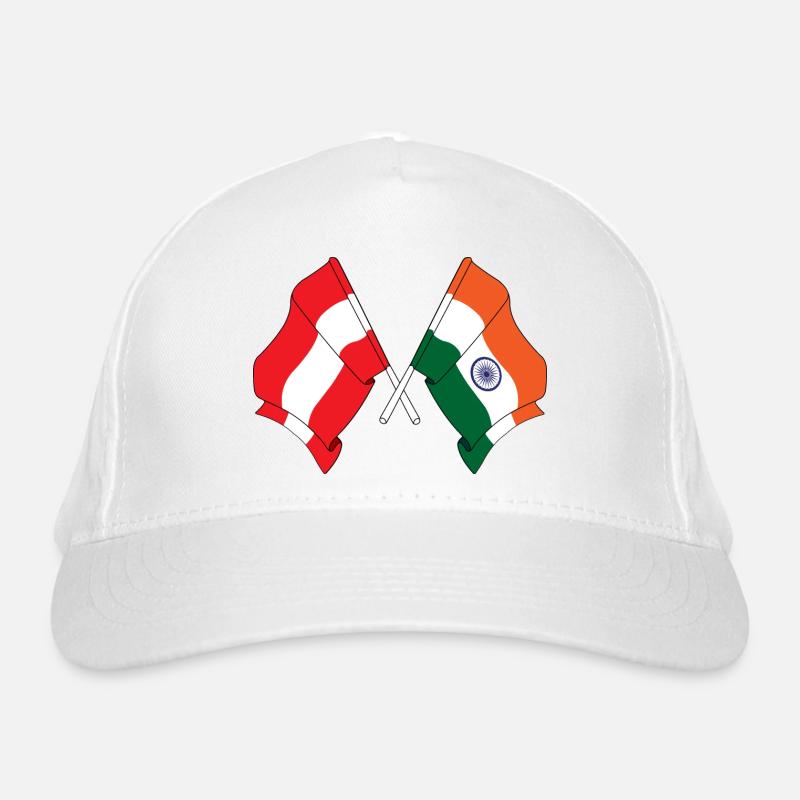 Drapeau Autriche, Drapeau Inde Casquette classique bio