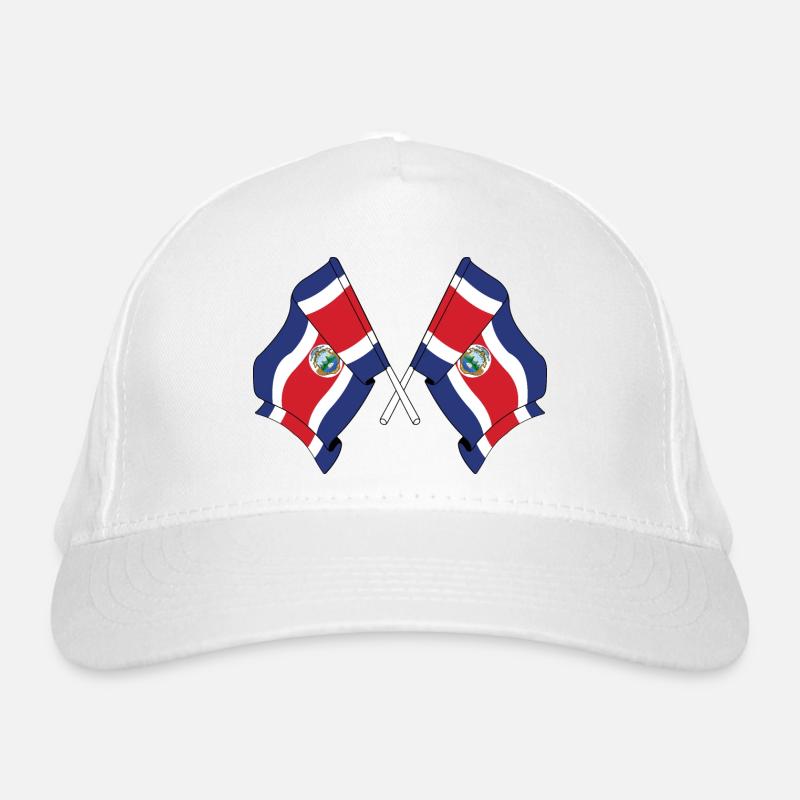 Deux drapeaux du Costa Rica Casquette classique bio