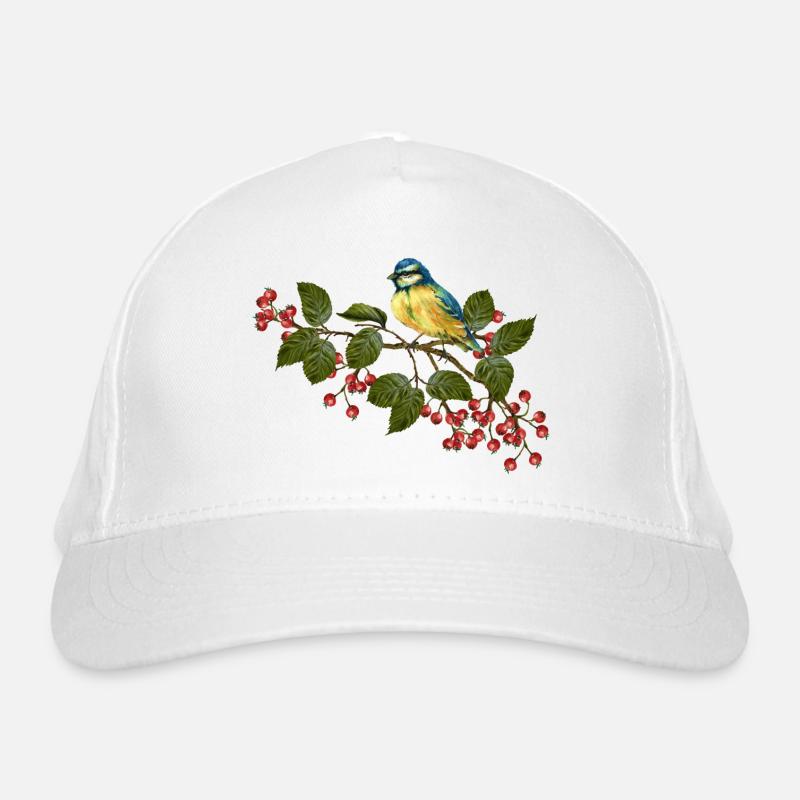 Bunter Vogel Bio-Baseballkappe