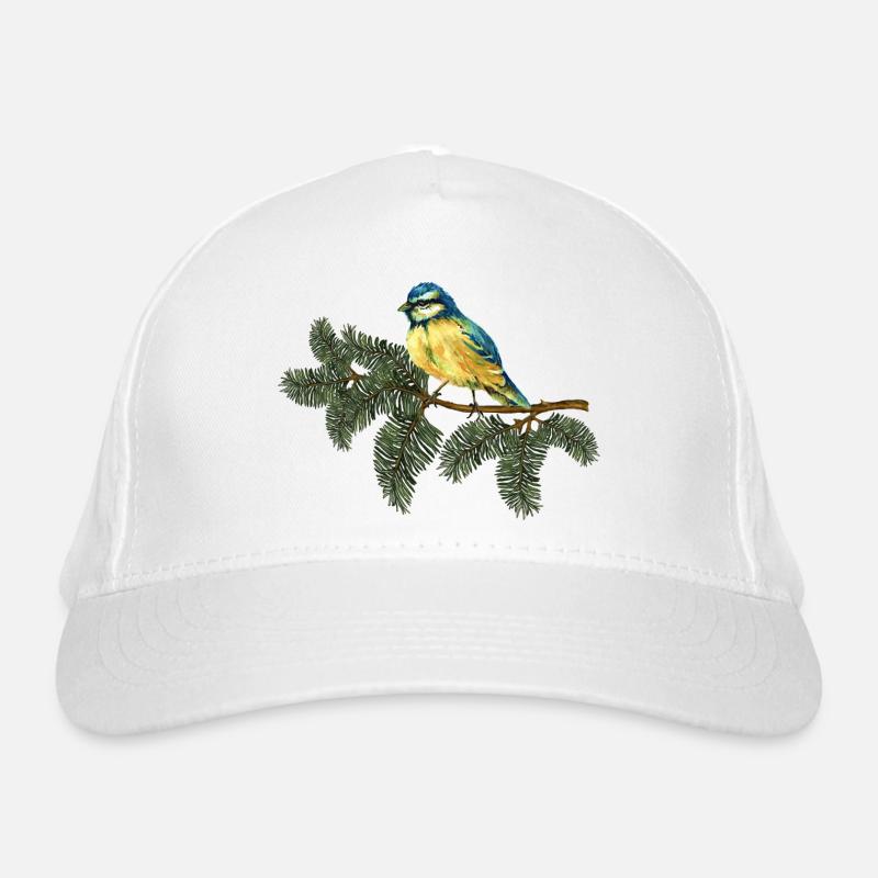Bunter Vogel Bio-Baseballkappe