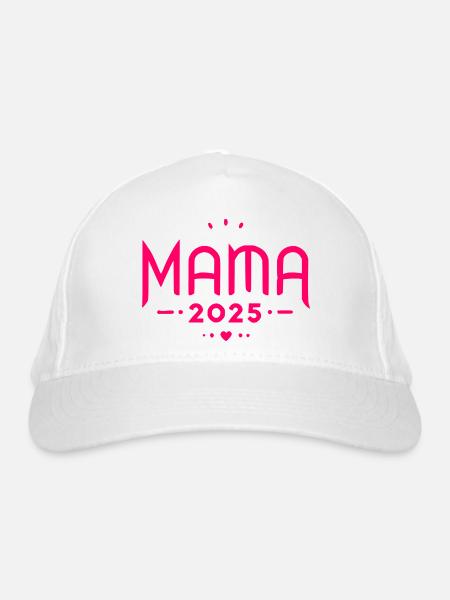Mama 2025 - Bio-Baseballkappe - Weiß