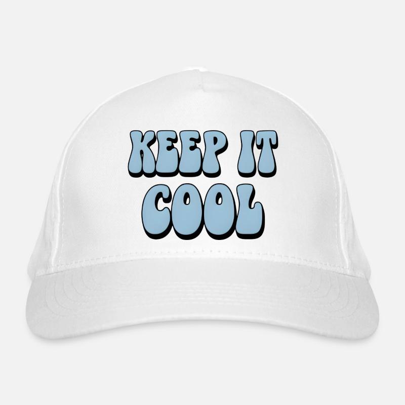 Keep It Cool Bubble Text Organic Baseball Cap