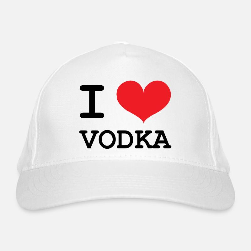 Ich liebe Wodka – Alkohol Bio-Baseballkappe