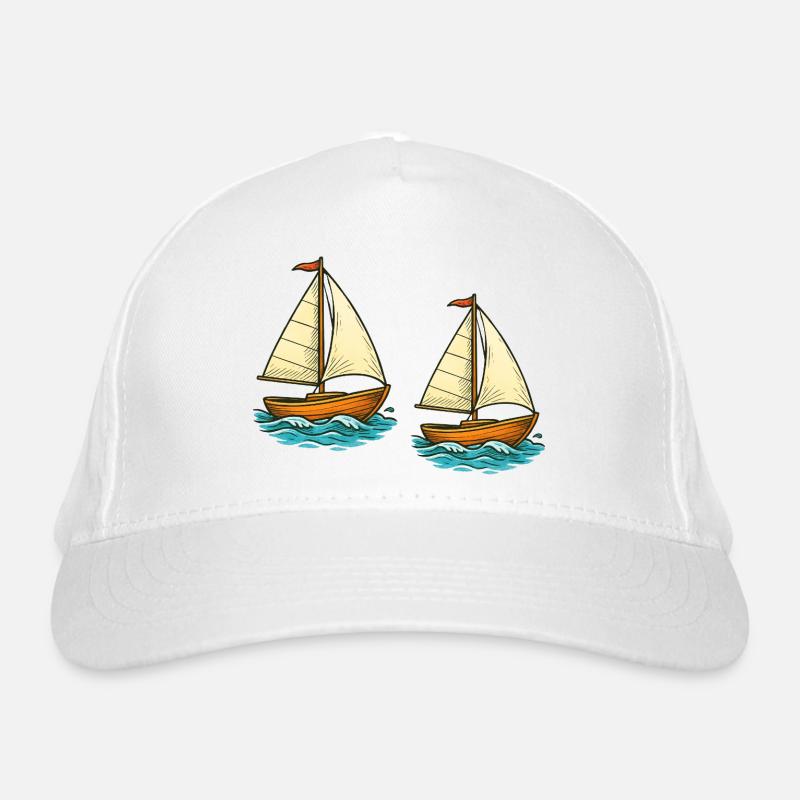 Zwei Segelboote Bio-Baseballkappe